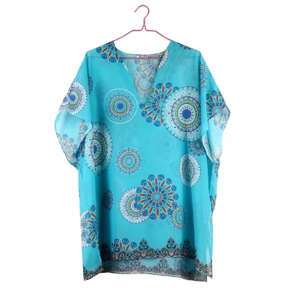 V-neck Tunic Dress Cover-up - Image 6