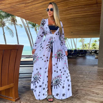 Evil Eye Long Dress Cover-up - Image 7