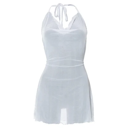 Sheer Backless Dress Cover-up - Image 7