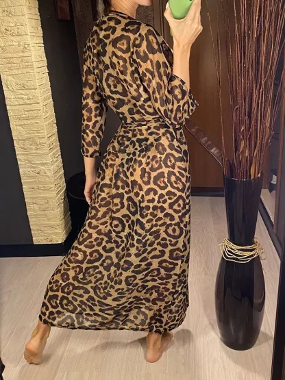 Leopard Print Dress Cover-up - Image 2