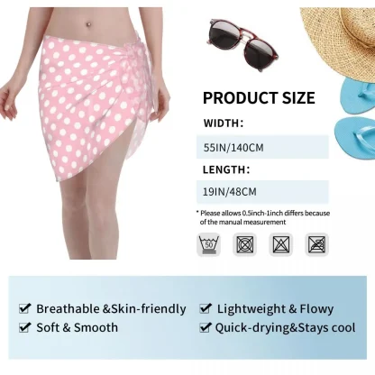 Polka Dot Sheer Sarong Cover-up - Image 6