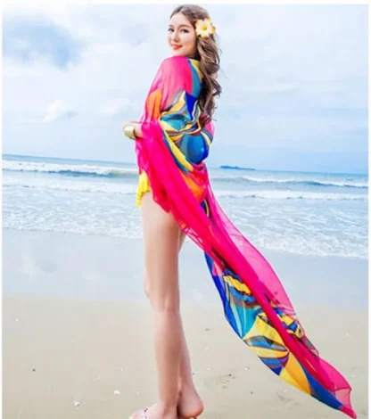 See-through Flowy Dress Cover-ups - Image 2