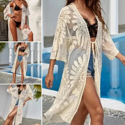 Floral See-through Cover-up - Image 4