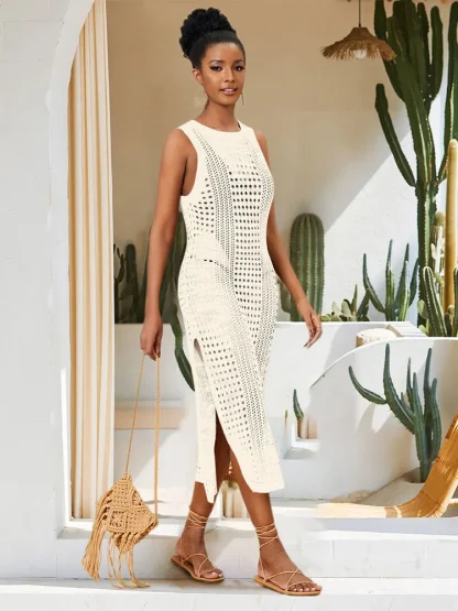 Sleeveless Side Slit Cover-up