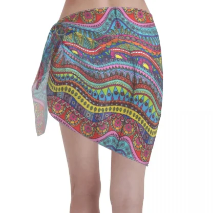 Printed Sheer Sarong Cover-ups - Image 2