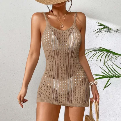 Knitted Fishnet Dress Cover-ups - Image 3