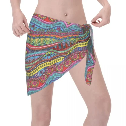 Printed Sheer Sarong Cover-ups - Image 3