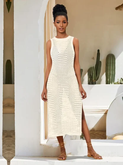 Sleeveless Side Slit Cover-up - Image 2