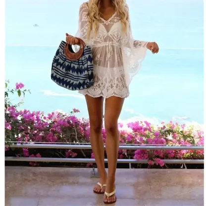 See-through Lace Cover-up - Image 2
