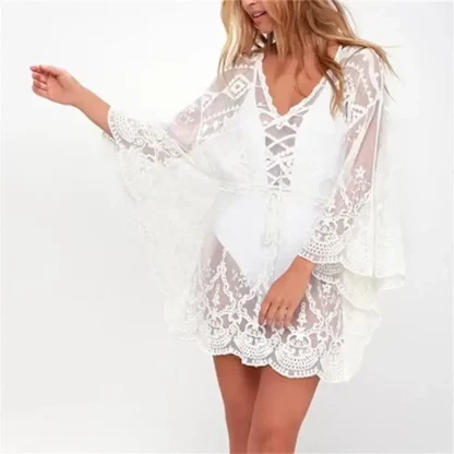 See-through Lace Cover-up - Image 3