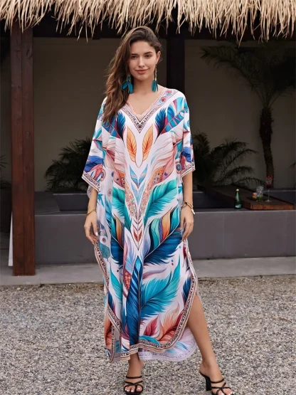 Printed Boho Style Cover-up - Image 3