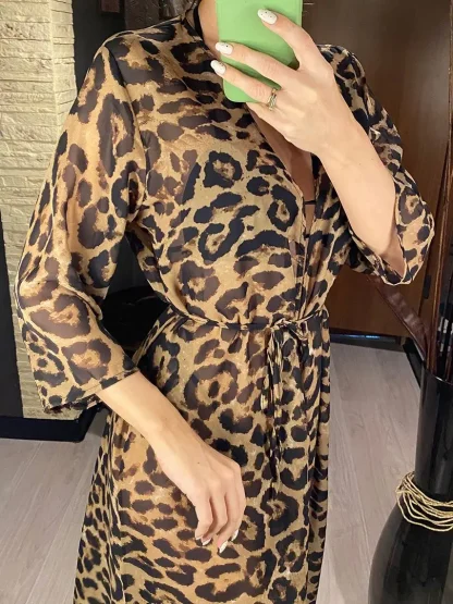 Leopard Print Dress Cover-up - Image 3
