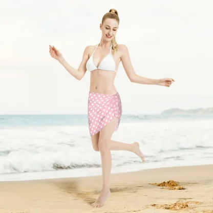 Polka Dot Sheer Sarong Cover-up - Image 5