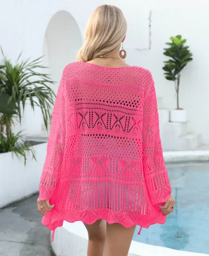 Long Sleeve Open Front Cover-ups - Image 3
