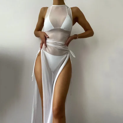 See-through High Slit Cover-up