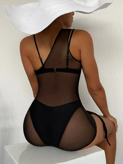 Drawstring See-through Cover-up - Image 4