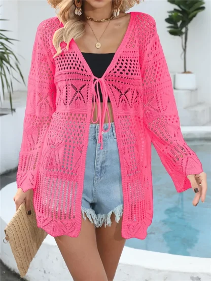Long Sleeve Open Front Cover-ups