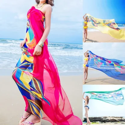 See-through Flowy Dress Cover-ups - Image 7