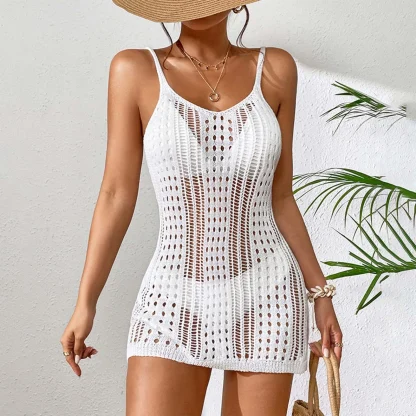 Knitted Fishnet Dress Cover-ups