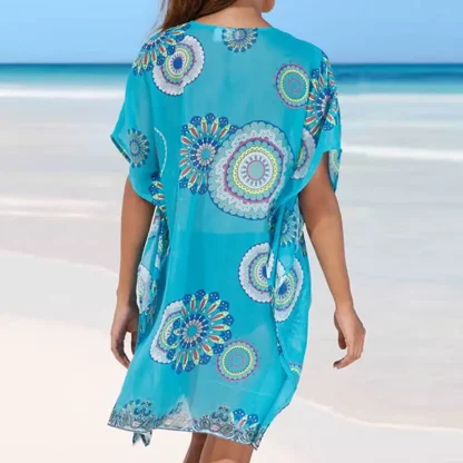 V-neck Tunic Dress Cover-up - Image 2