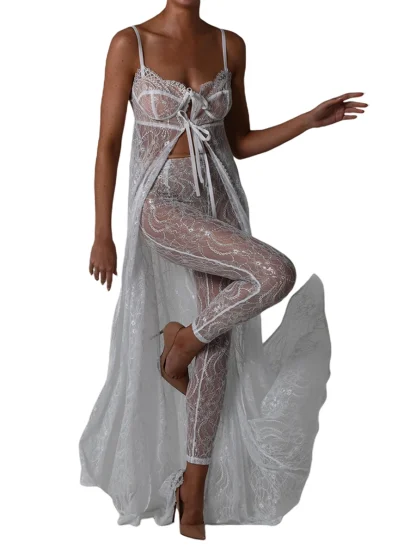 Sexy See-through Lace Cover-up - Image 5