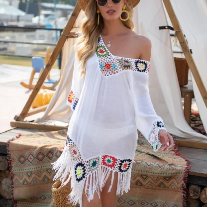 Fringe Trim Dress Cover-up - Image 5