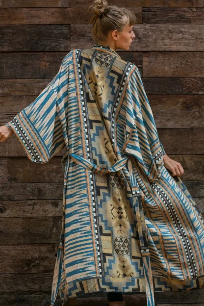 Boho Print Long Kimono Cover-ups - Image 6