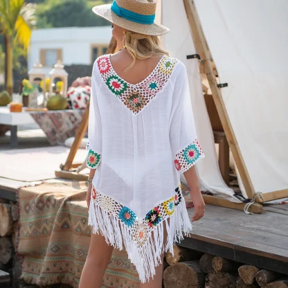 Fringe Trim Dress Cover-up - Image 2