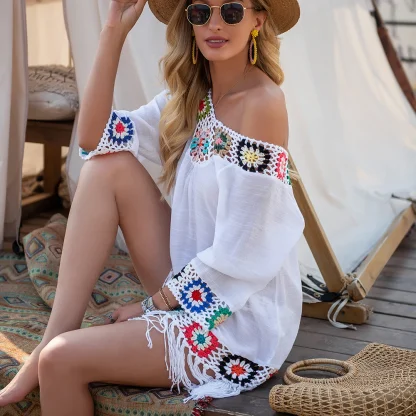 Fringe Trim Dress Cover-up - Image 6