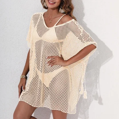 Fishnet Solid Tunic Cover-ups - Image 3