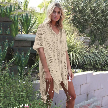 V-neck Hollow Out Cover-up - Image 2