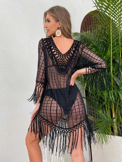Sexy See-through Tassel Cover-up - Image 2