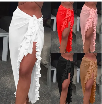 Sexy Ruffle Edge Skirt Cover-ups - Image 2