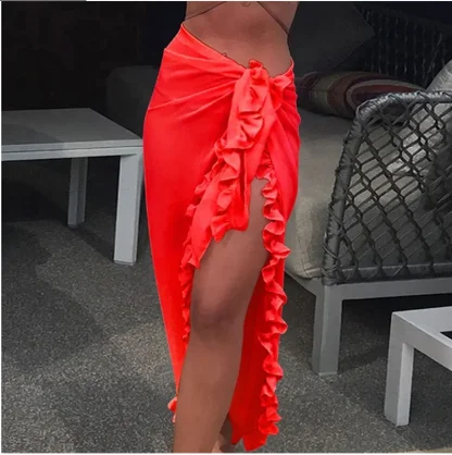 Sexy Ruffle Edge Skirt Cover-ups - Image 4