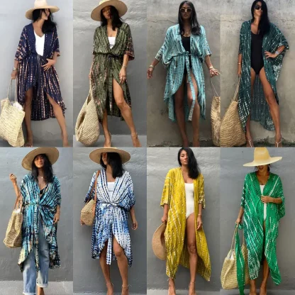 Open Front Tie Dye Cover-ups - Image 6
