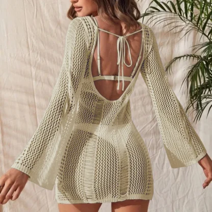Long Sleeve See-through Cover-ups - Image 6