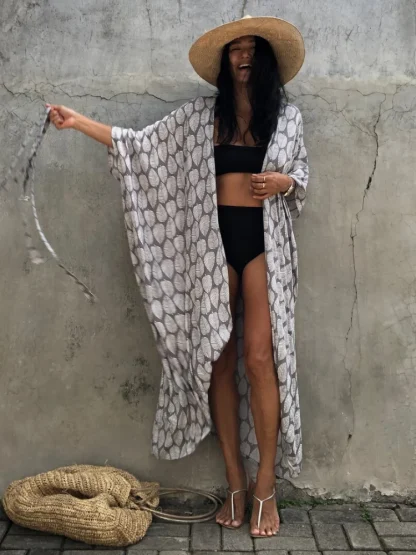 Tie Waist Kimono Cover-ups - Image 7