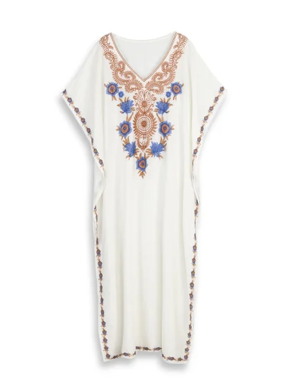 Embroidered V-neck Cover-up - Image 7