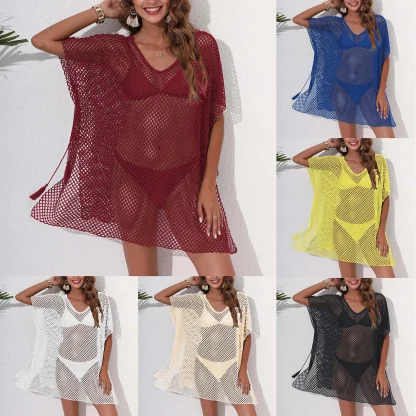 Fishnet Solid Tunic Cover-ups - Image 6