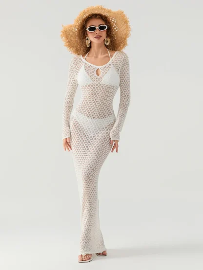 See-through Maxi Dress Cover-up - Image 2