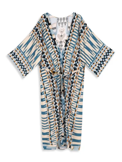 Boho Print Long Kimono Cover-ups - Image 7