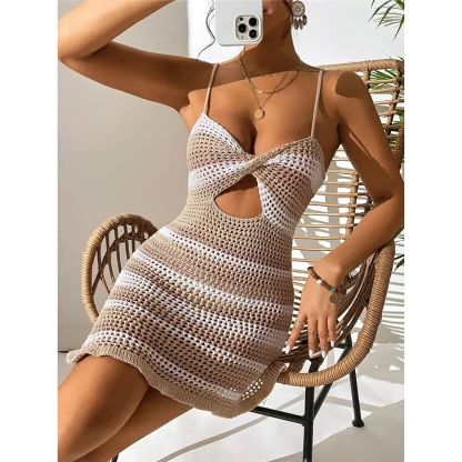 Sexy Striped Dress Cover-up - Image 5