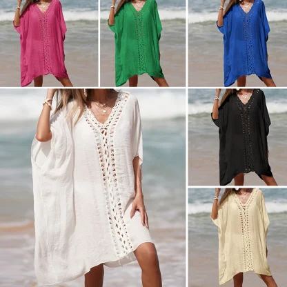 Solid Relax Fit Dress Cover-ups - Image 6