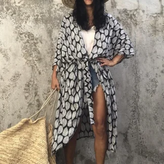 Tie Waist Kimono Cover-ups